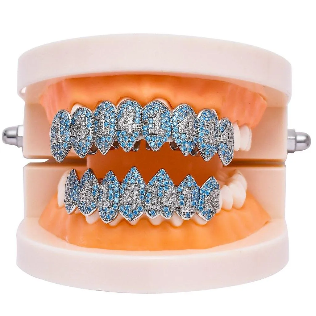 1414 Blue BlingBling Grillz