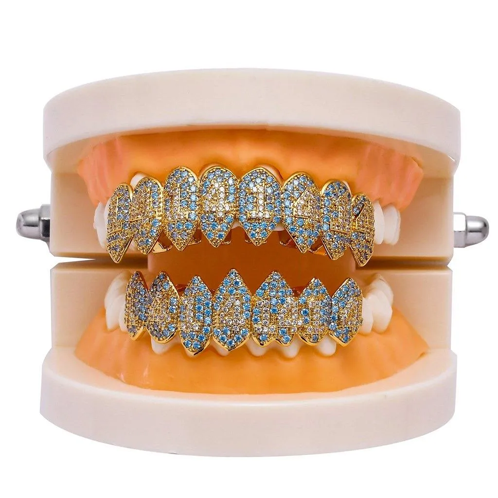 1414 Blue BlingBling Grillz