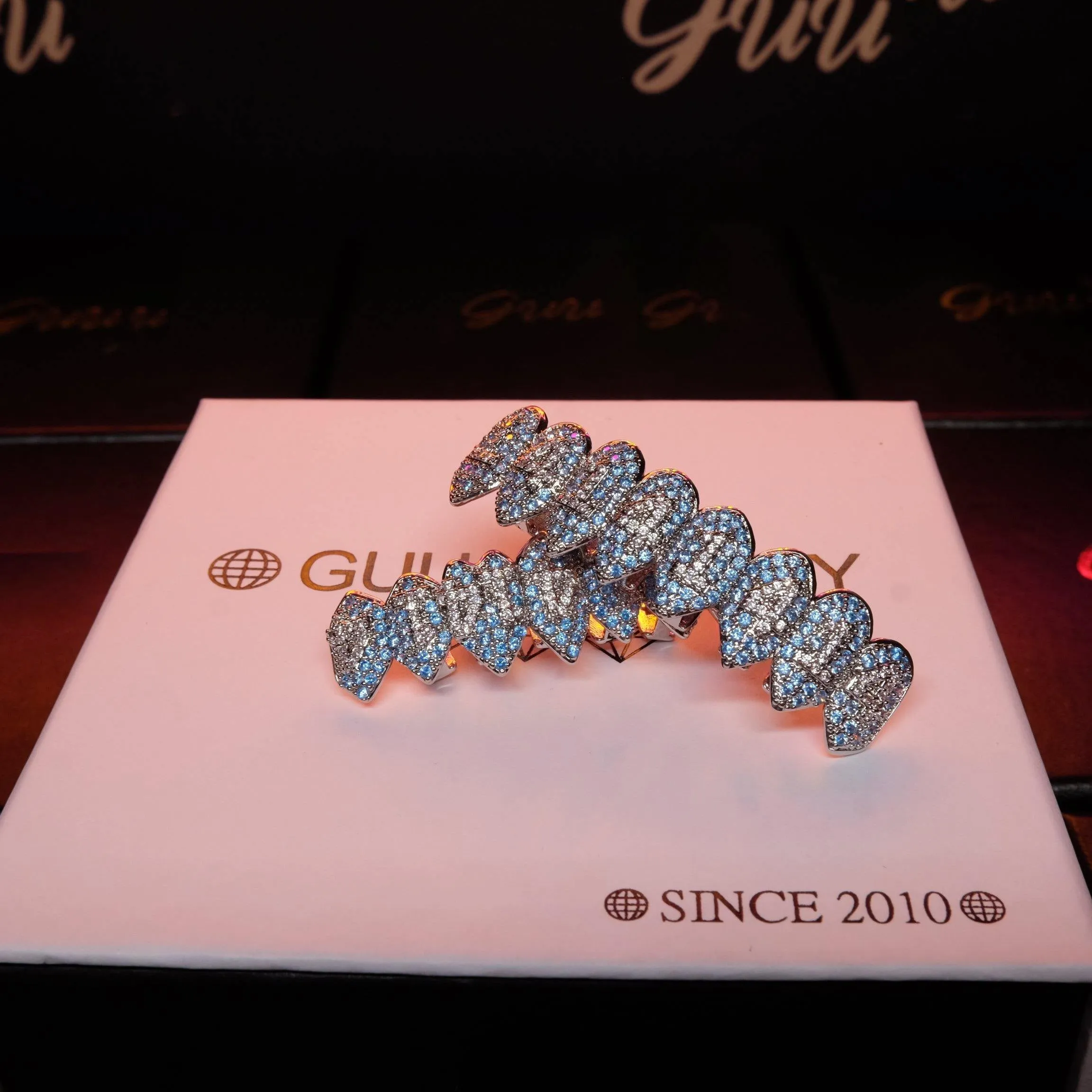 1414 Blue BlingBling Grillz