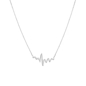 14k Gold Heartbeat Necklace