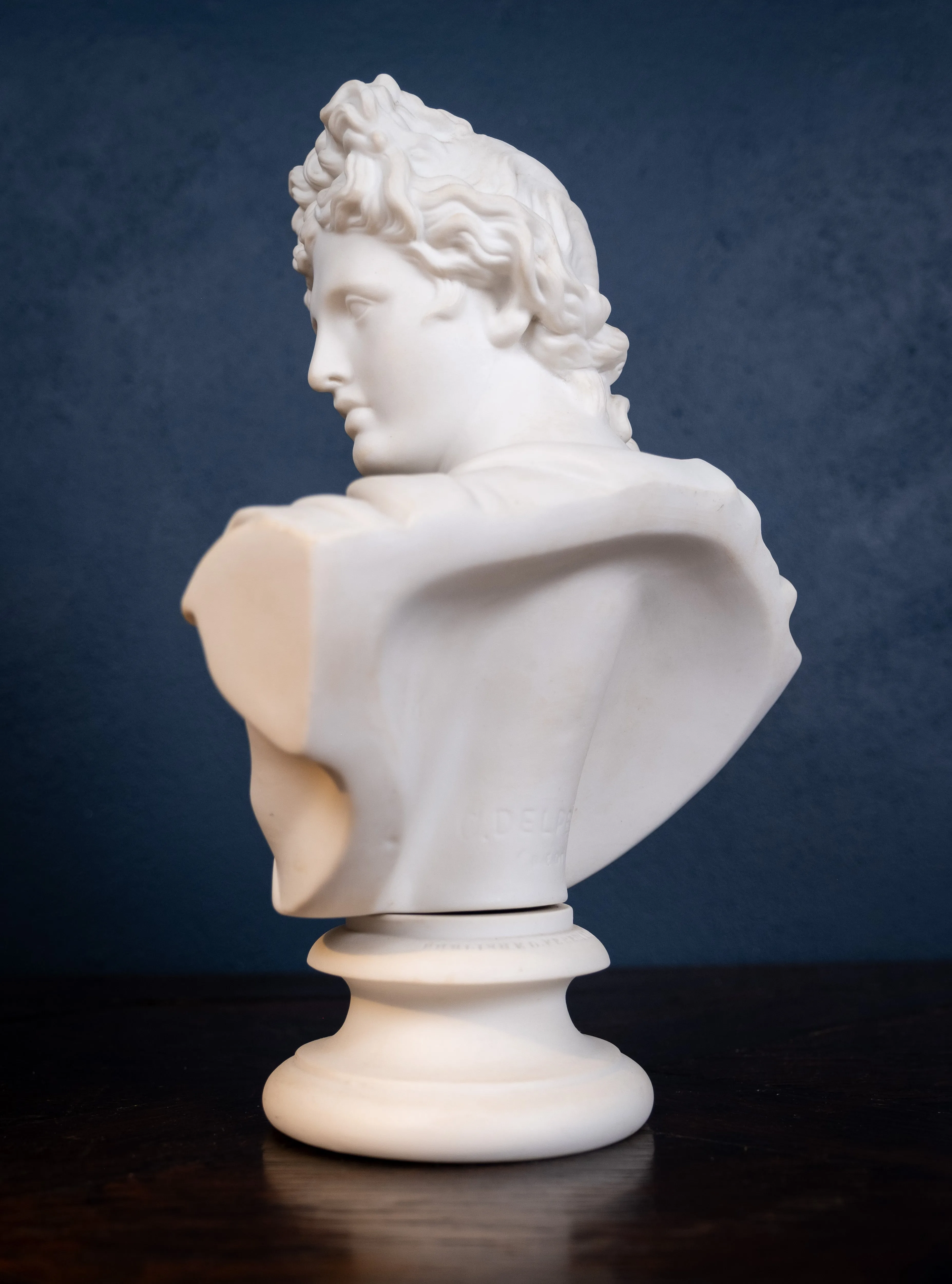 19th Century Art Union Of London Parian Bust of Apollo