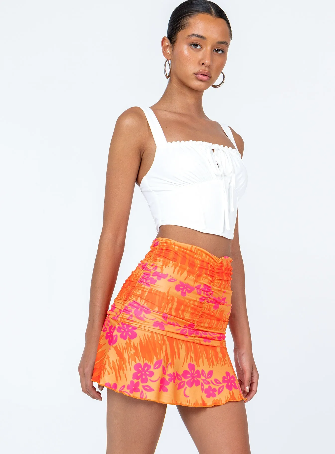 Amelia Mini Skirt Orange