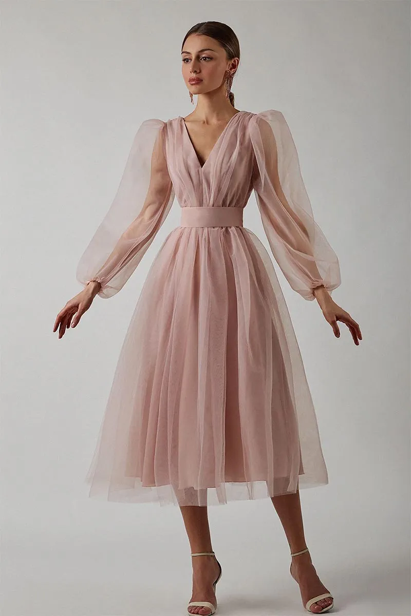 Anna Tulle Midi Dress