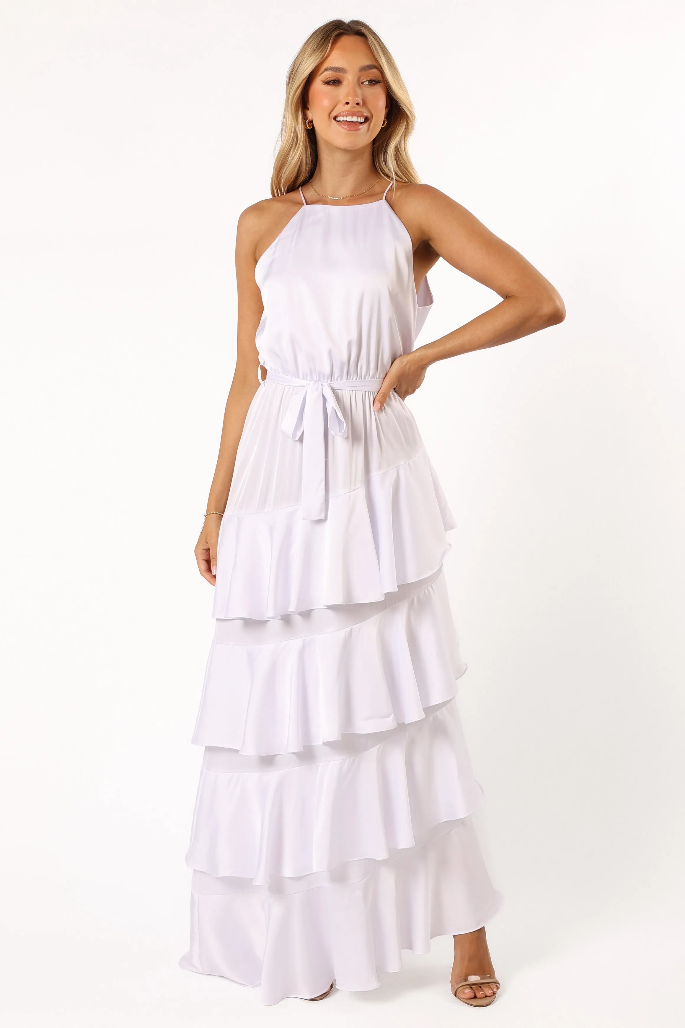 Annalise Tiered Maxi Dress - White