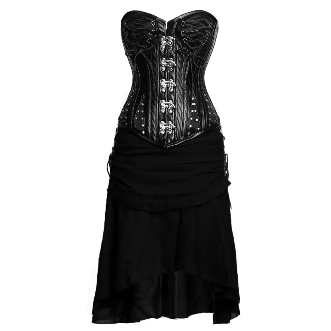 Aphrodite Gothic Authentic Steel Boned Overbust Corset Dress