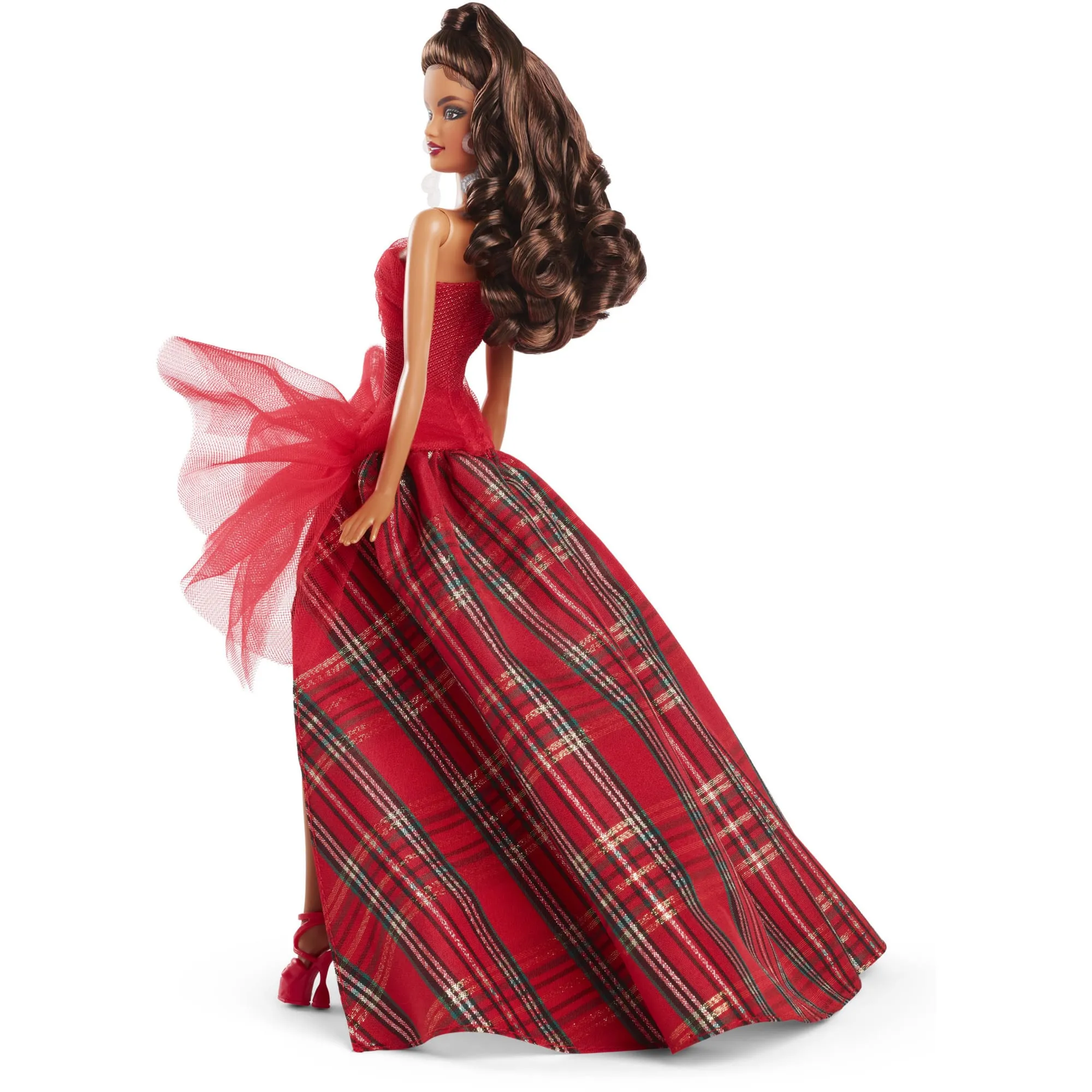 Barbie 2024 Holiday Barbie Dolls, Seasonal Collector Gift, Barbie Signature, Plaid Gown With Red Bow