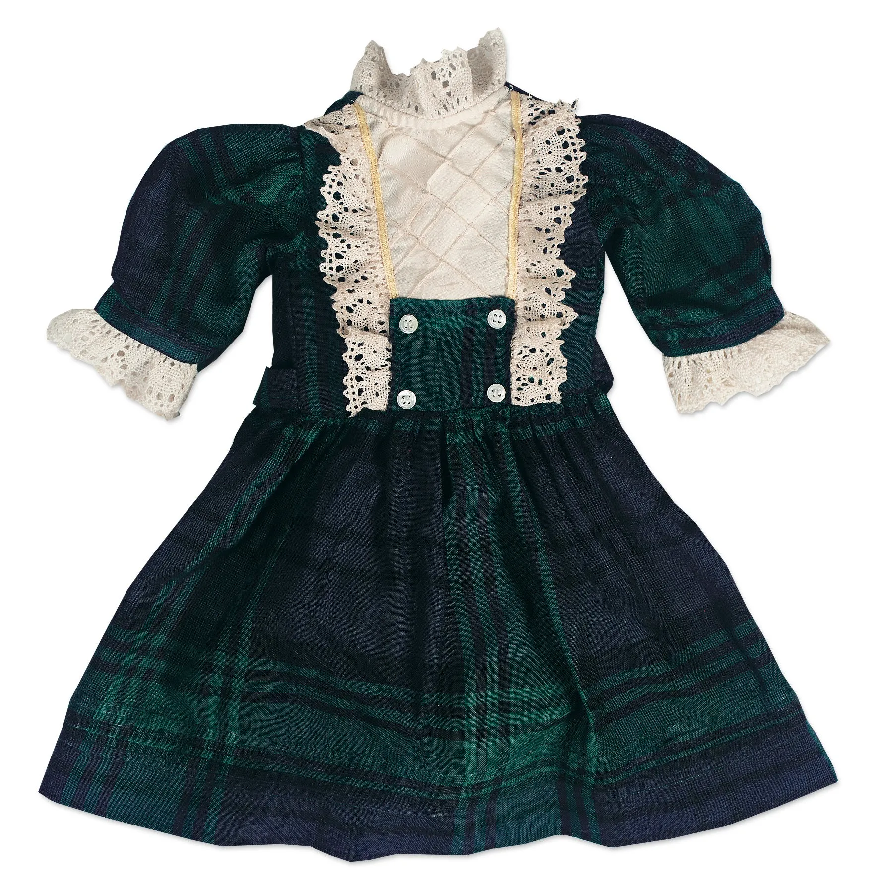 Blue & Green Plaid Cotton Dress