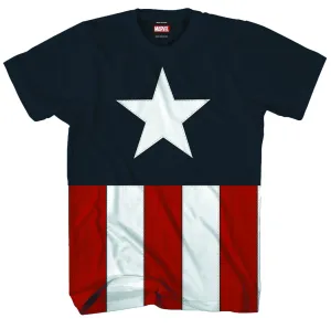 Captain America Tee Caps Navy T-Shirt Large