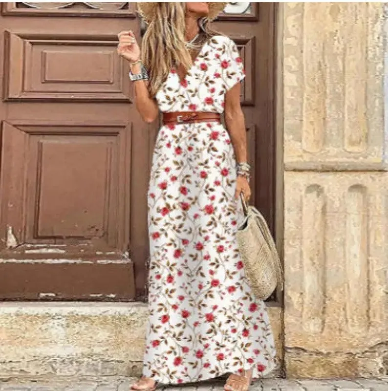 Coastal Escape Floral Print Women's Dress