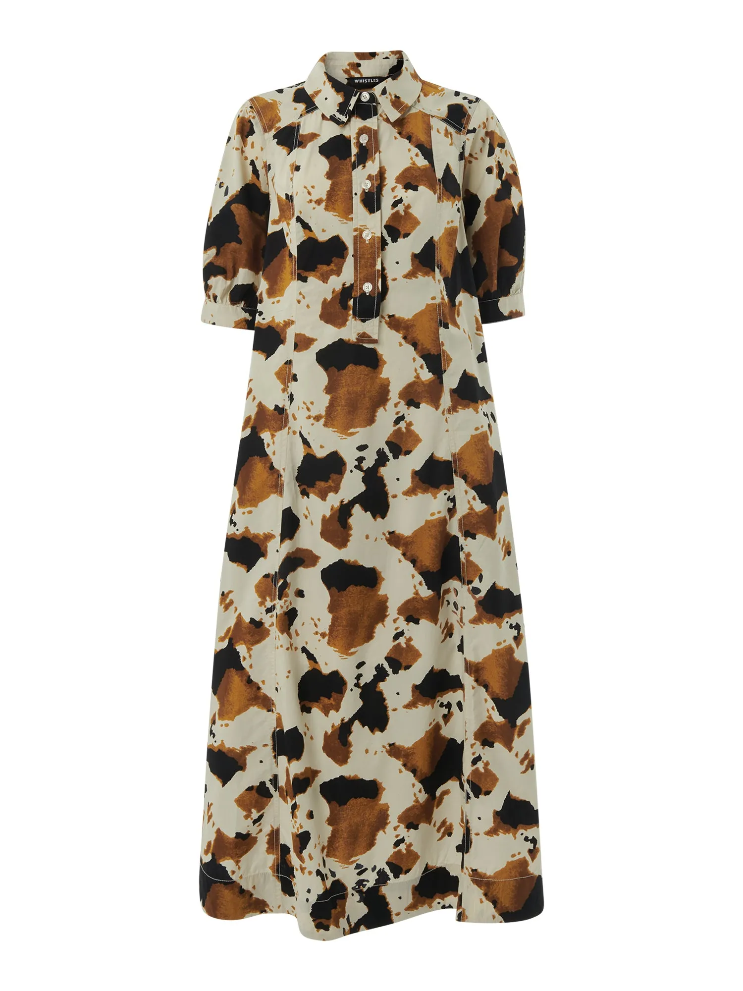 Cow Print Shirt Dress