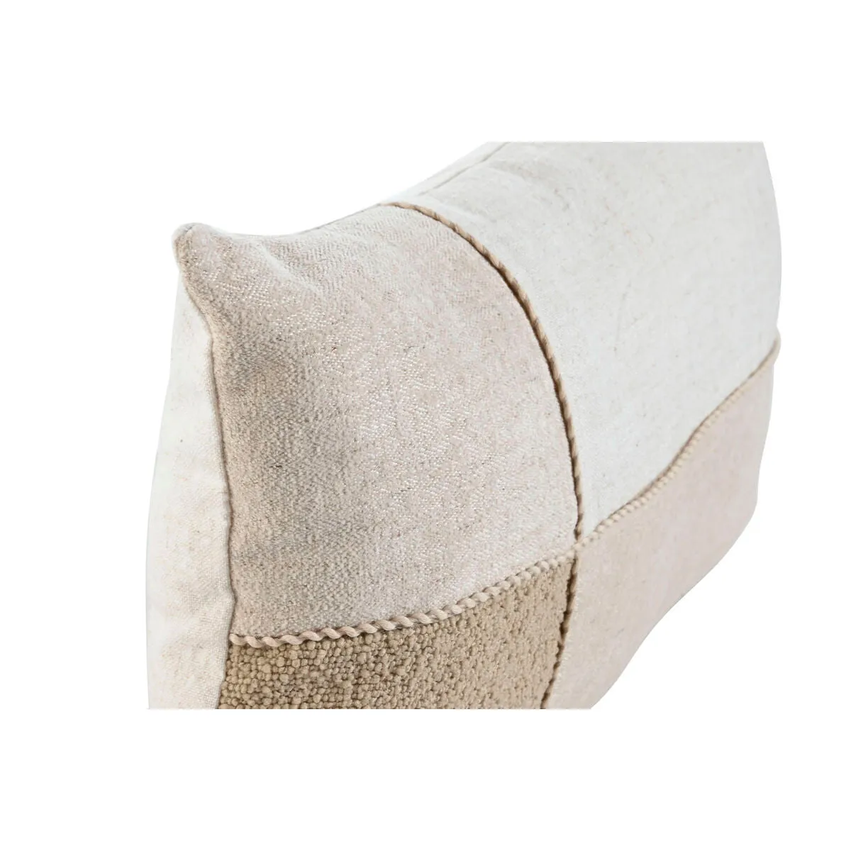 Cushion Home ESPRIT White Beige Patchwork Cottage 50 x 30 cm