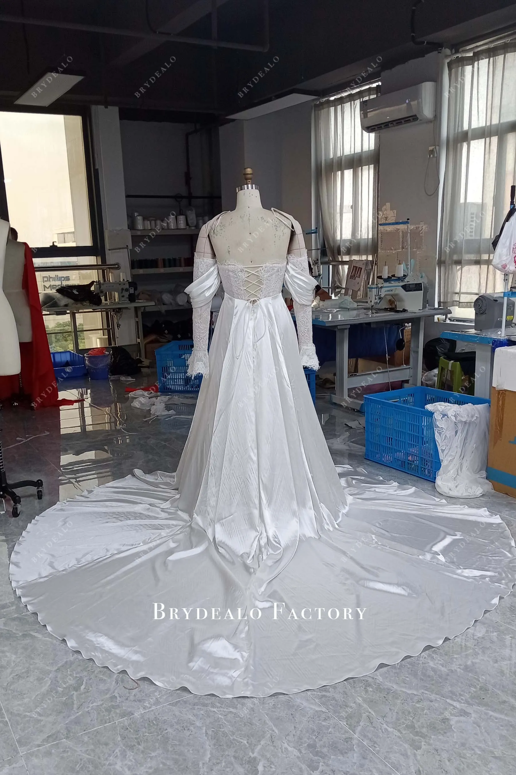 Custom Wholesale Charmeuse Pregnant Multi-Wear Bridal Dress