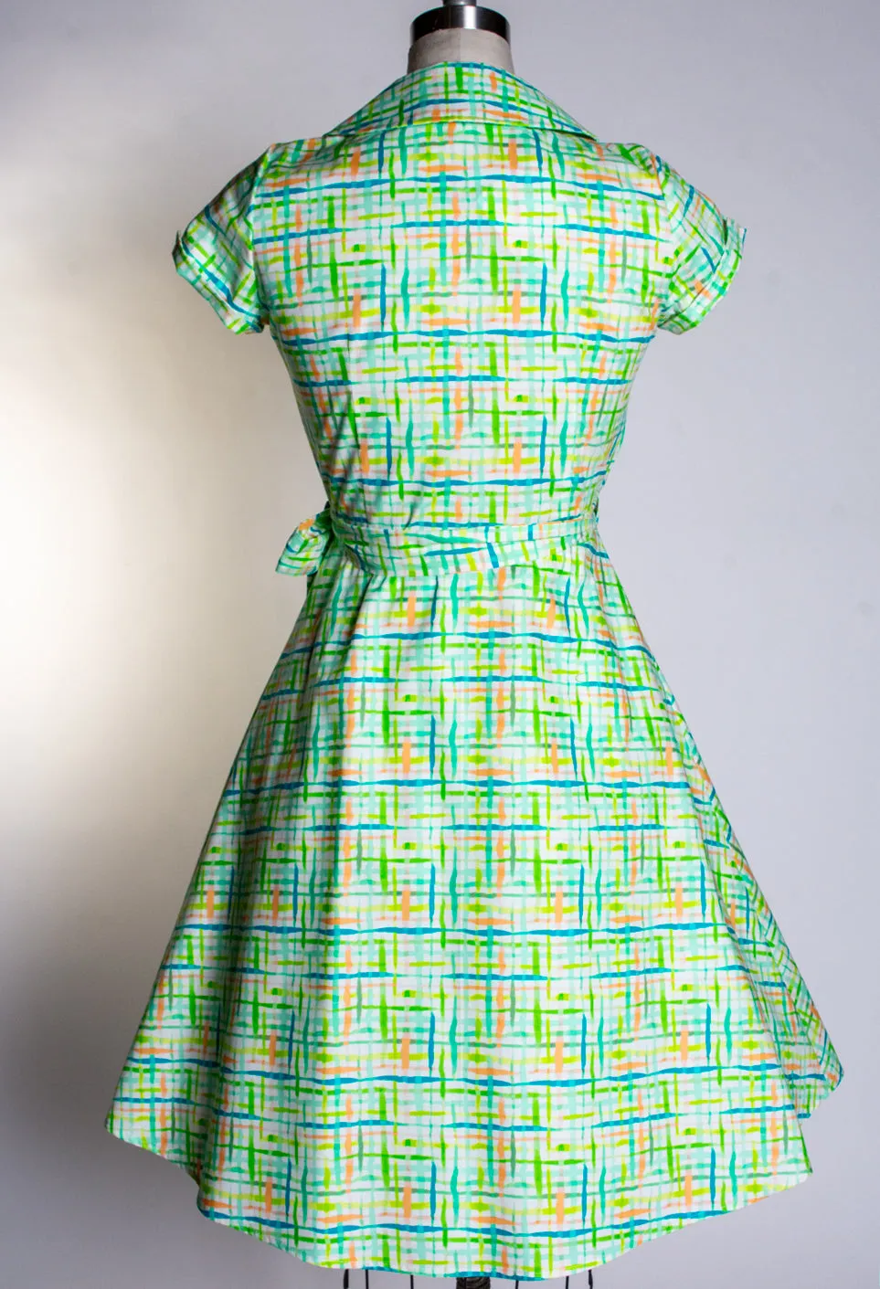 Diane Wrap Dress- Squiggly Plaid *sale