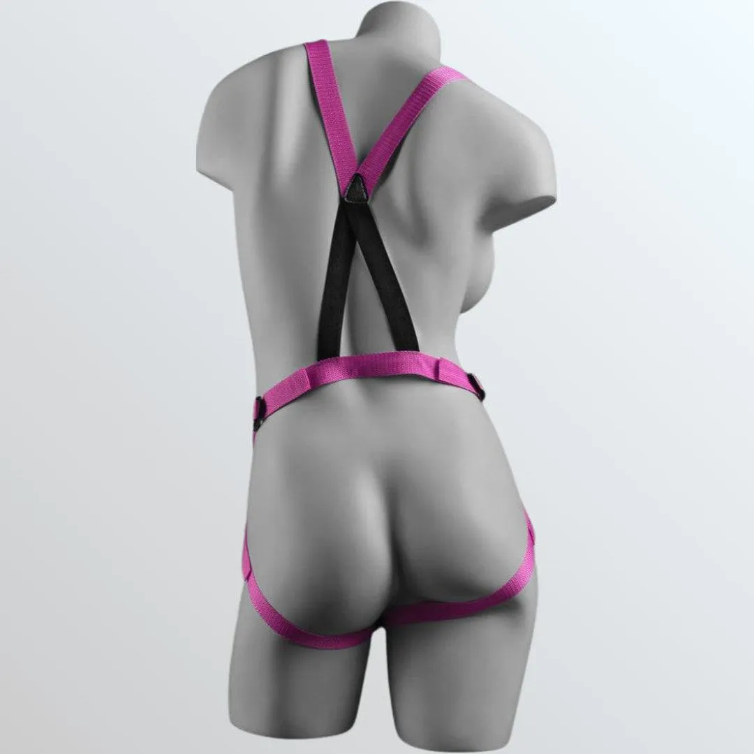 Dillio 7" Pink Strap-on Suspender Harness Set