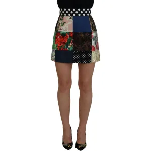 Dolce & Gabbana Chic Multicolor Patchwork Mini Skirt