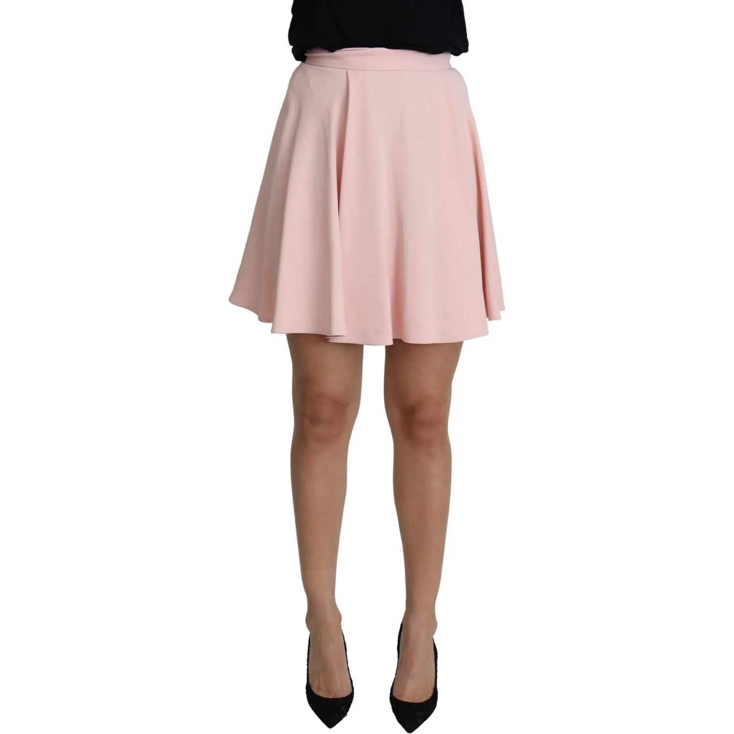 Dolce & Gabbana Elegant Pink Flare A-line Mini Skirt