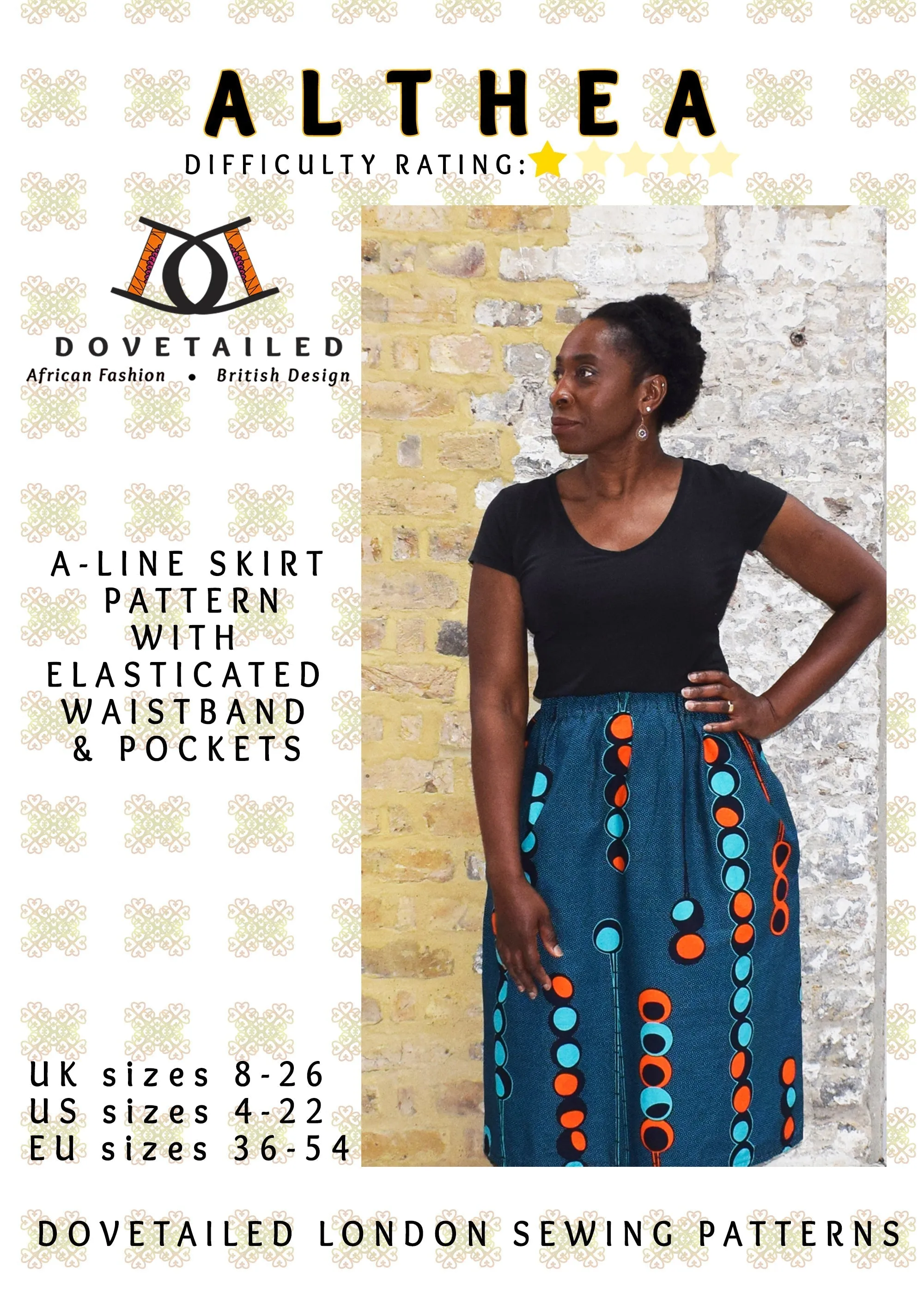 Dovetailed Althea A-Line Skirt