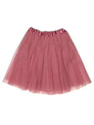 Dusty Rose Plus Size Adult Tutu Skirt - Women's Plus Size 3- Layer Basic Ballet Costume Dance Tutus