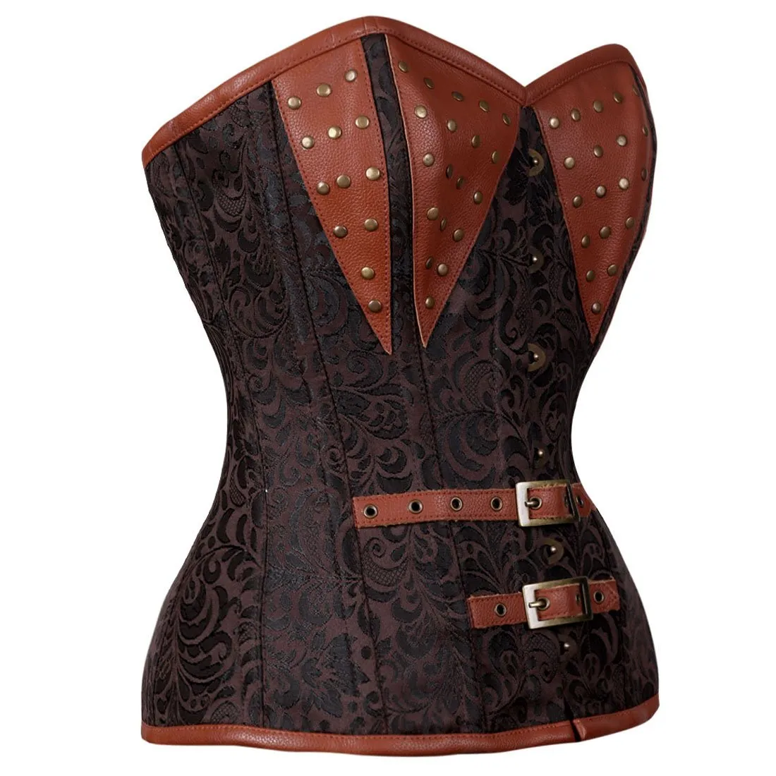 Erika Overbust Steel Boned Steampunk Corset