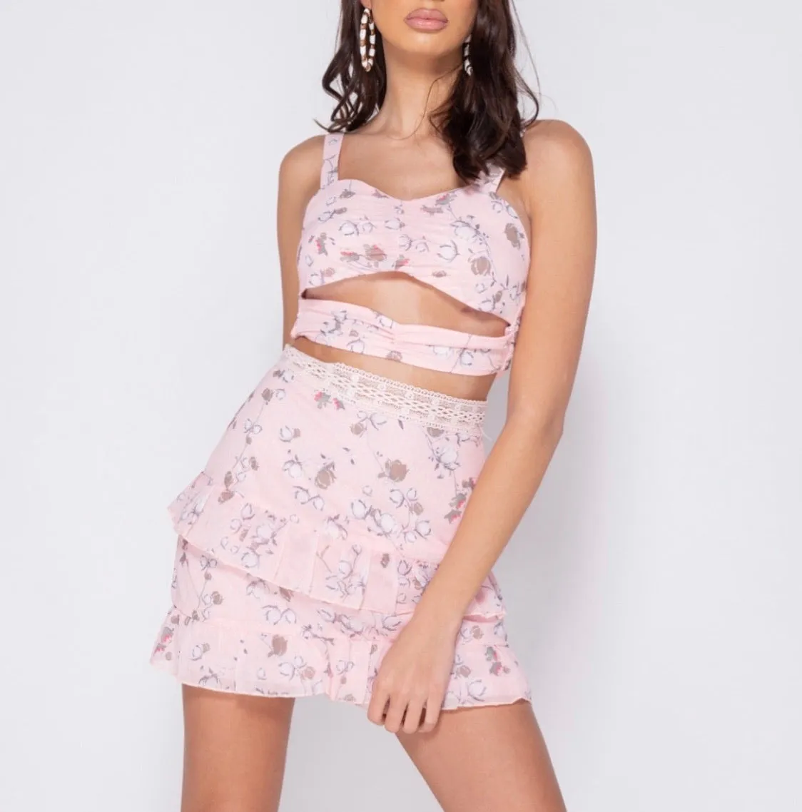 [From Sweden] Floral Heaven Mini Dress Set