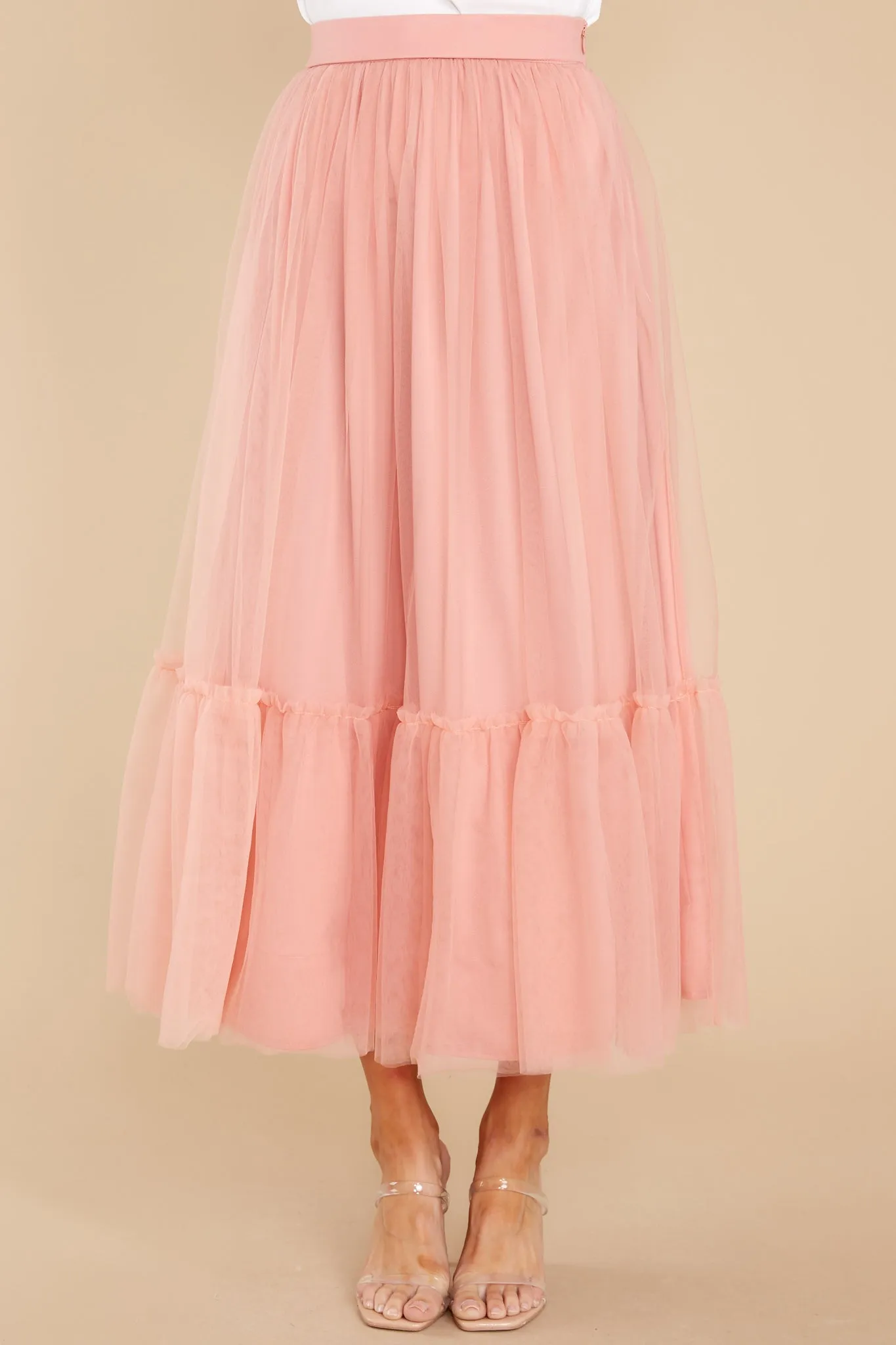 Go With The Flow Mauve Pink Skirt