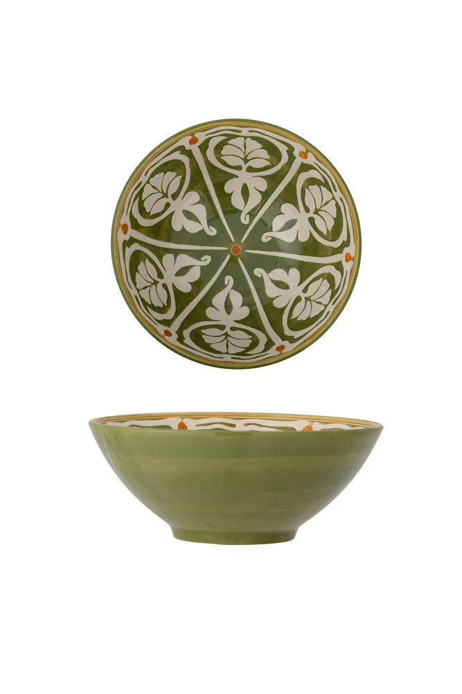 Green & White Rustic Salad Bowl