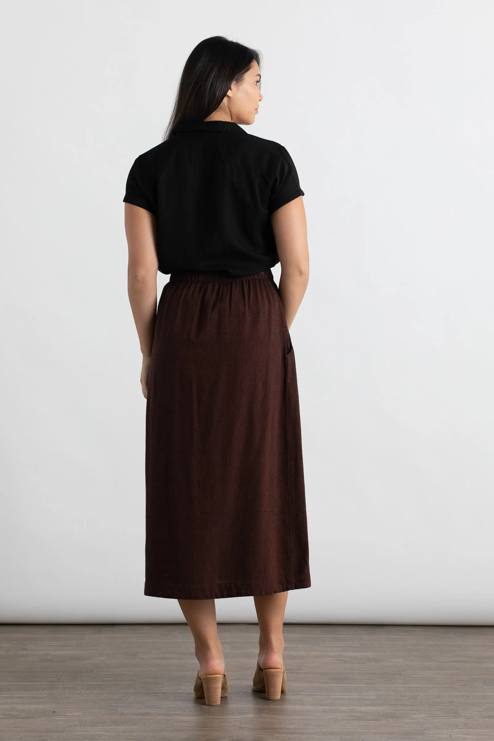 Hadley Skirt / Black Chevron