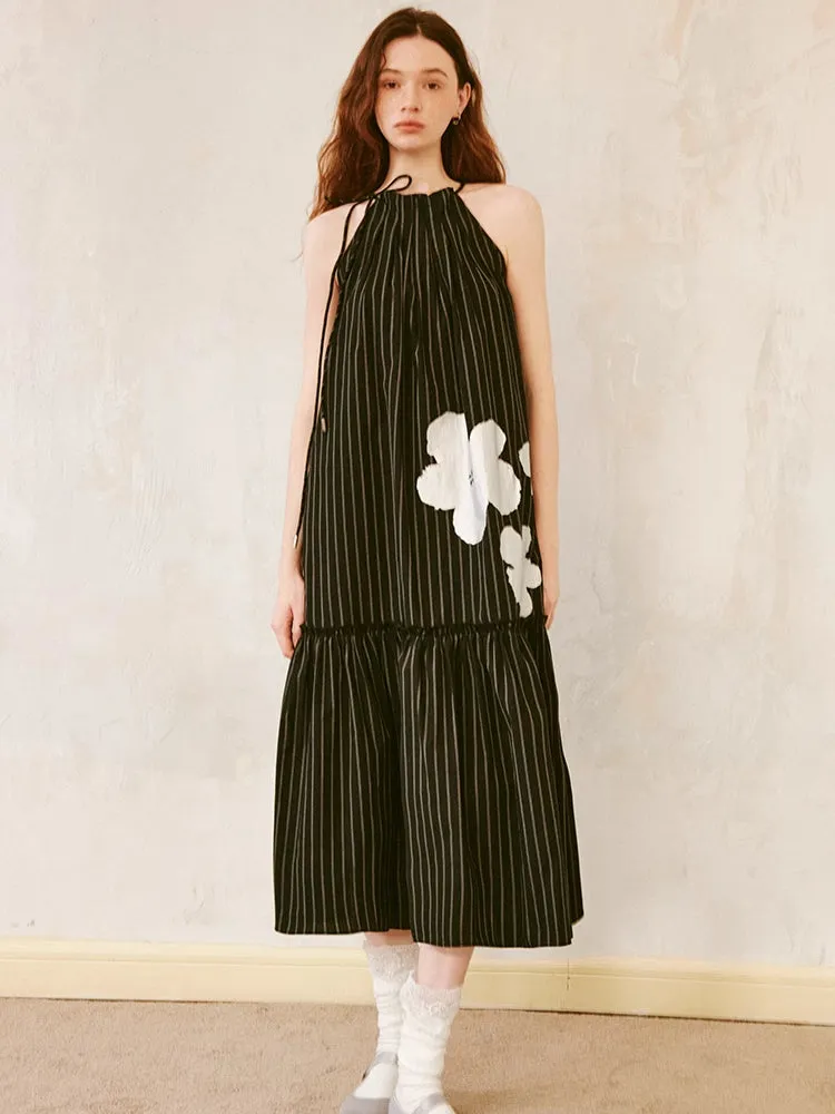 Halter neck A-line long skirt【s0000007595】