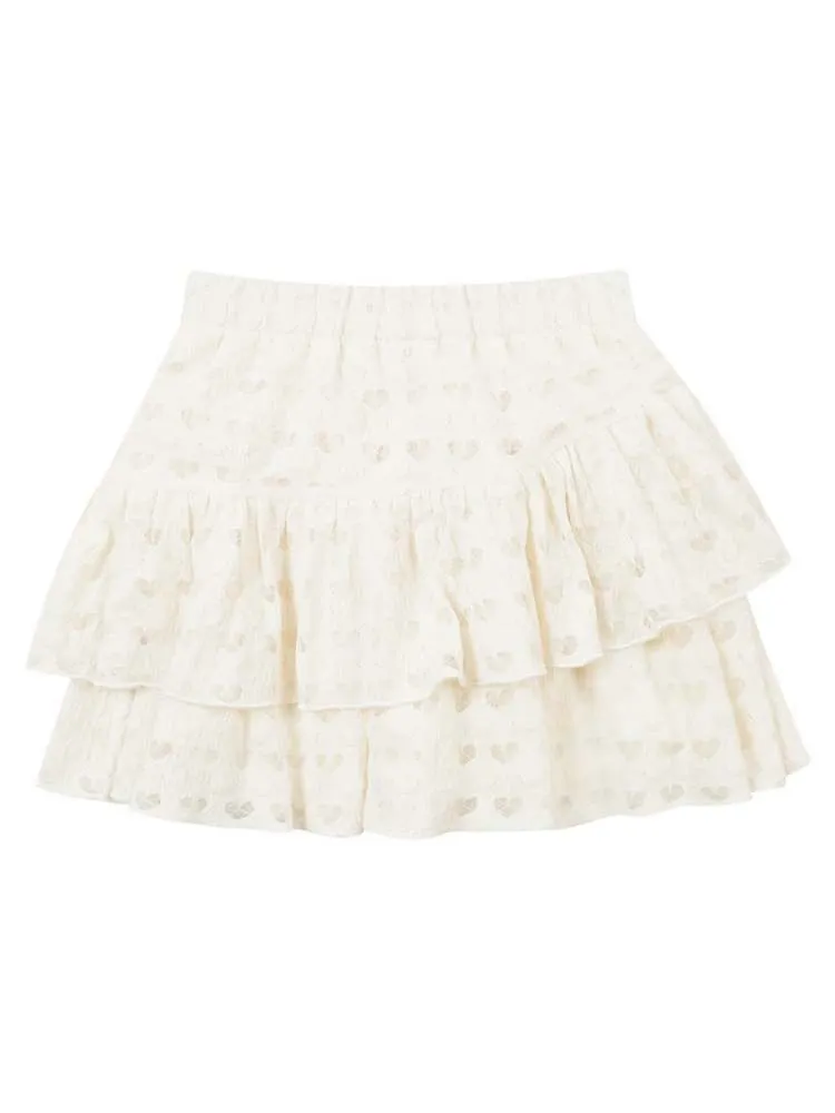 Heart-Shaped Cutout Race A-Line Cake Mini Skirt【s0000007134】