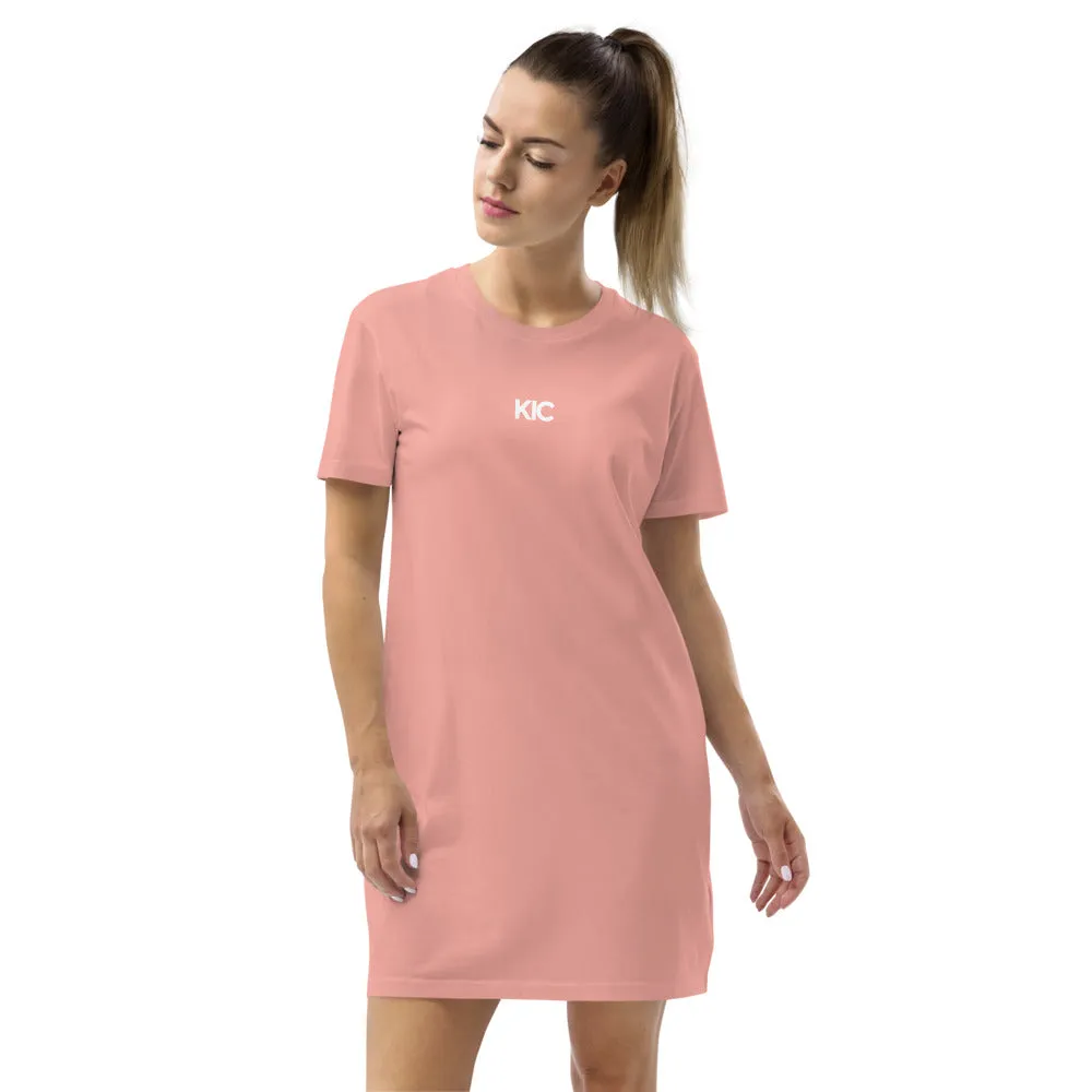 KIC Organic Cotton T-Shirt Dress in Black or Pink