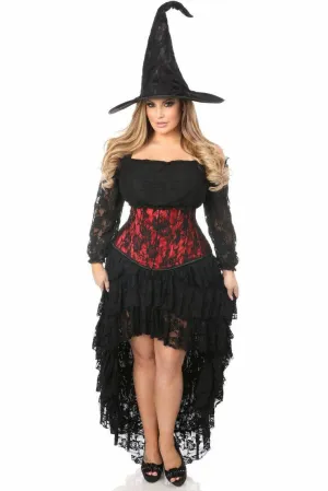 Lavish 4 PC Lace Witch Corset Costume