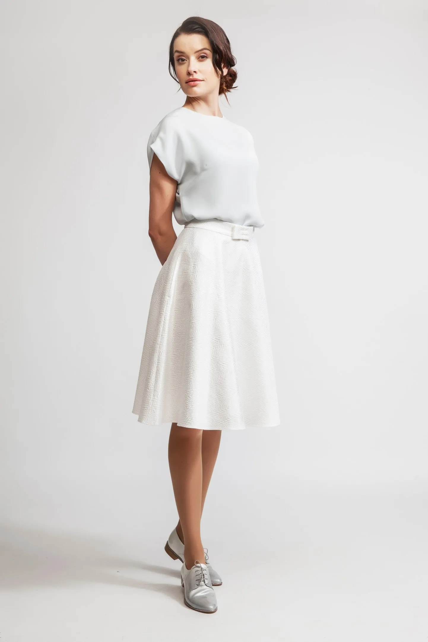 LEWISIA WHITE CIRCLE SKIRT