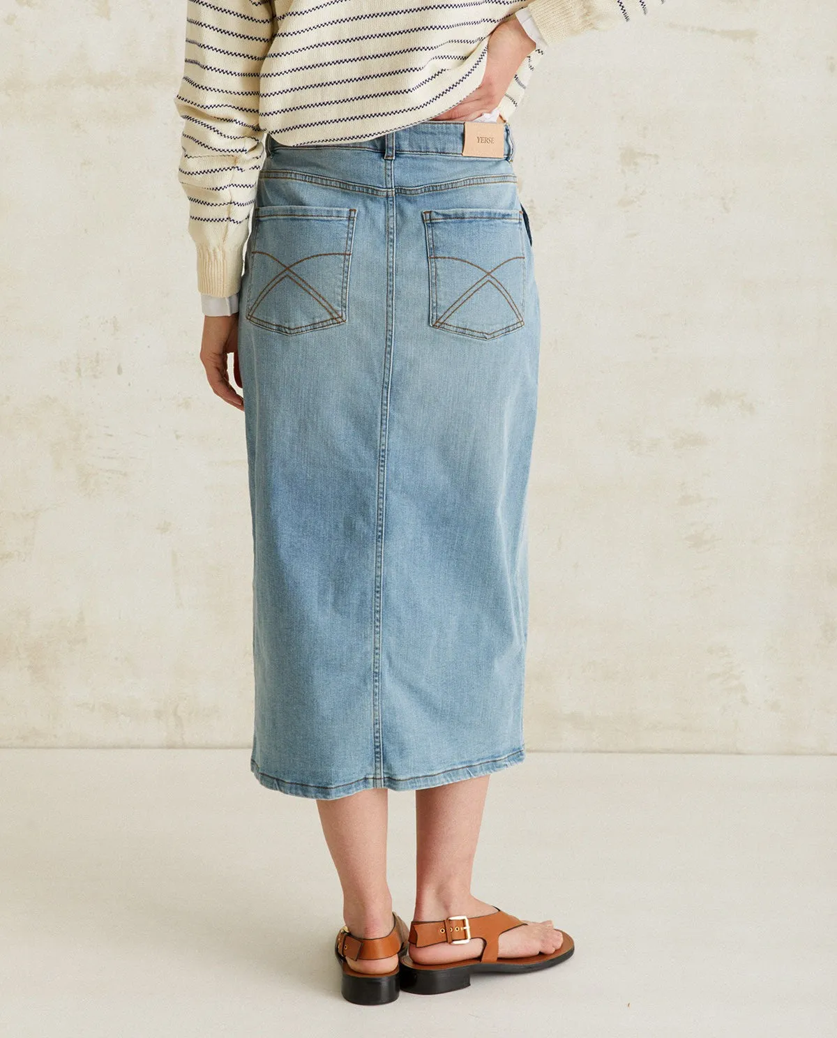 Long Denim Skirt