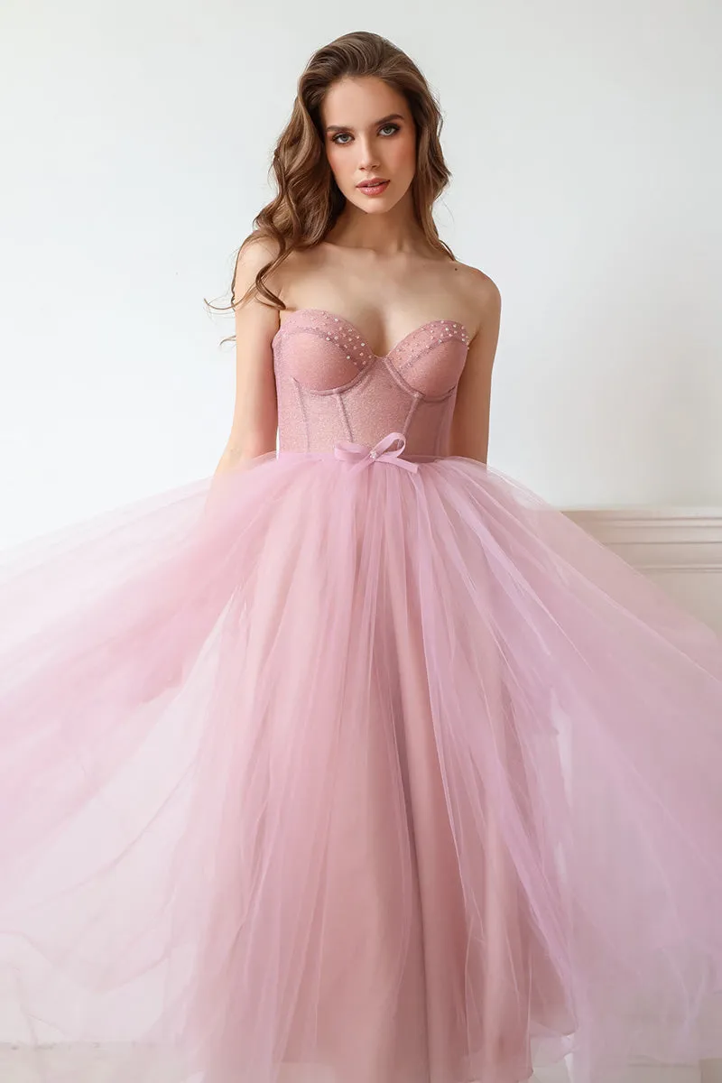 Mademoiselle Tea Length Tulle Midi Dress