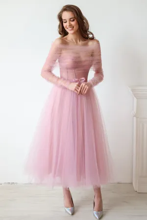 Mademoiselle Tea Length Tulle Midi Dress