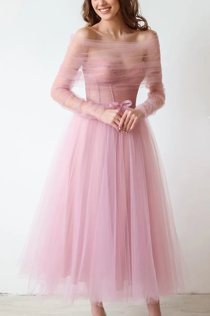 Mademoiselle Tea Length Tulle Midi Dress