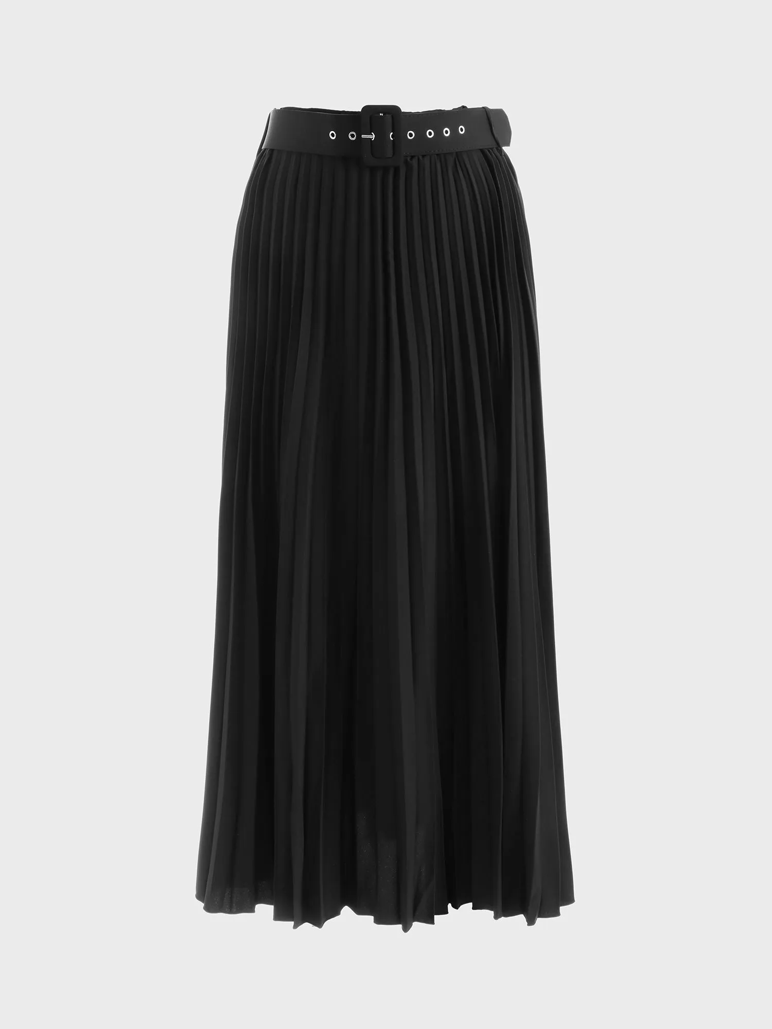 Midsize Flowy Lady Pleated Maxi Skirt