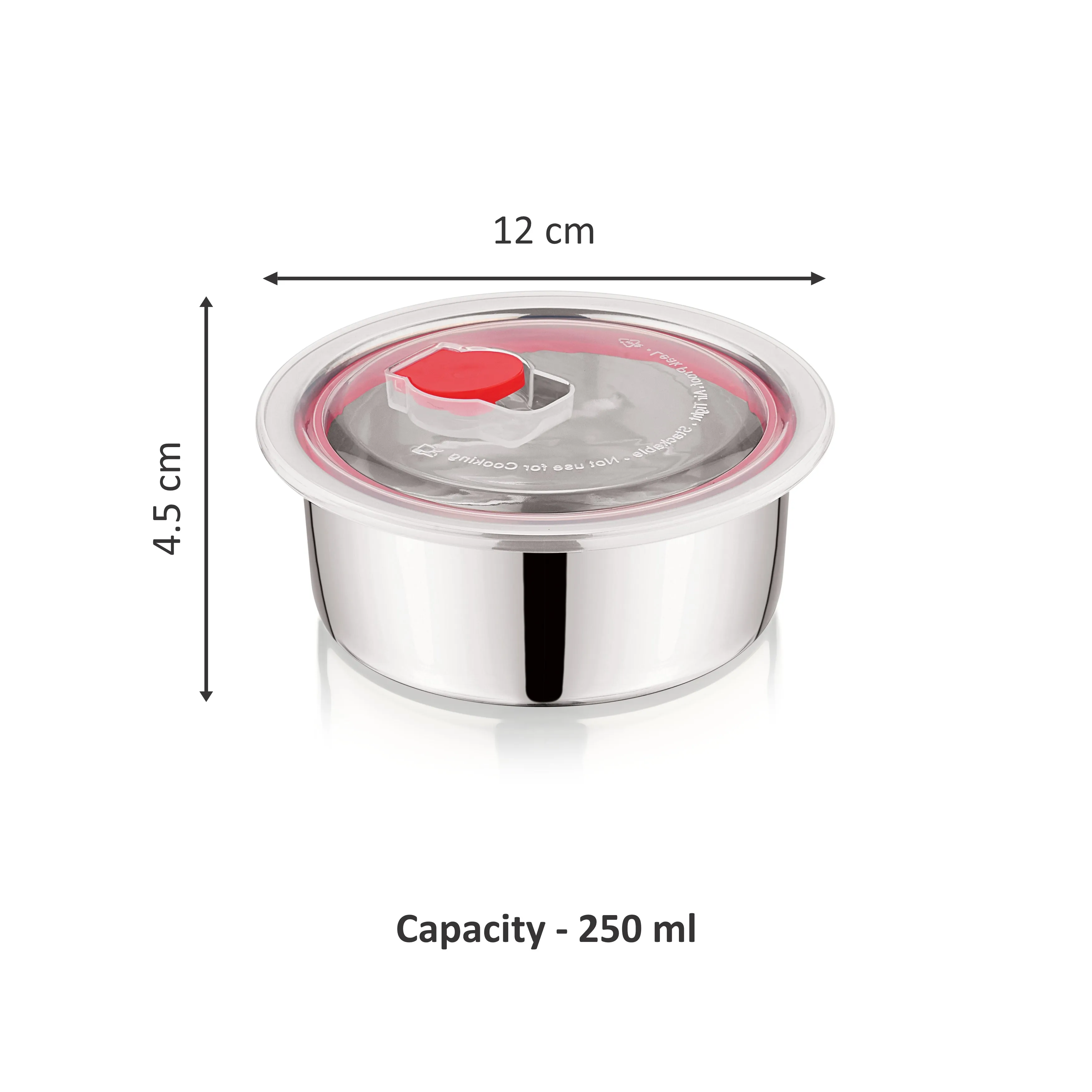 NanoNine Vacuu Tight 250 ml Regular Single Wall Stainless Steel Container.