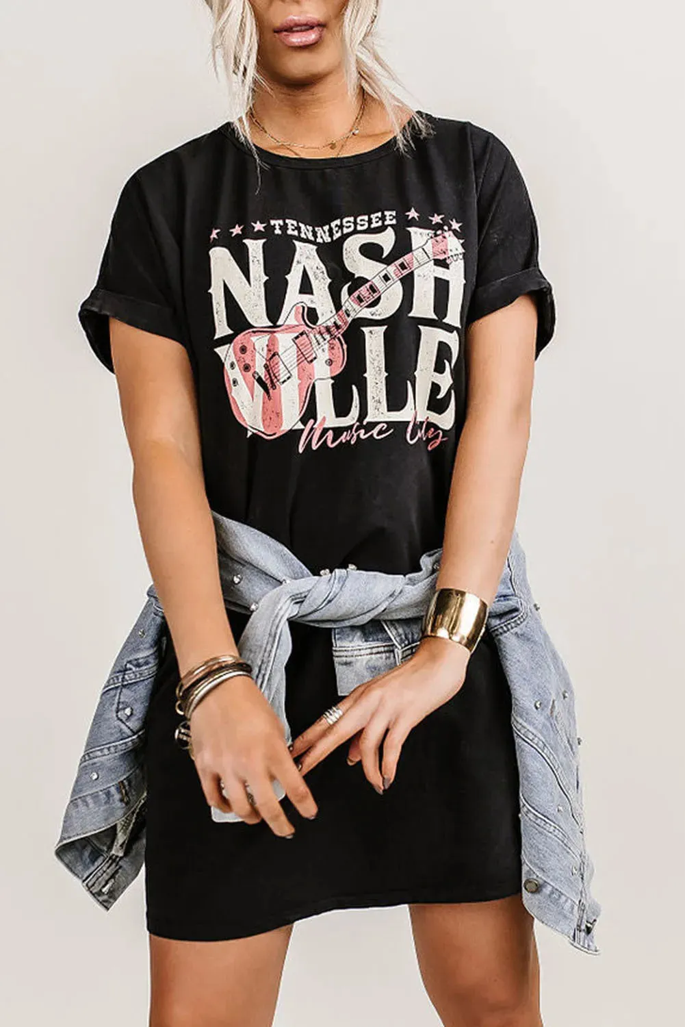 Nashville Music City T-Shirt Dress