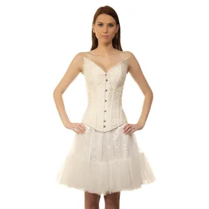 Quasshie Authentic Steel Boned Long Lined Overbust Corset Dress