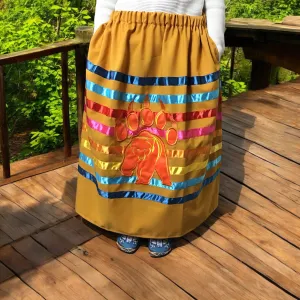 Ribbon Skirt with Bear Paw