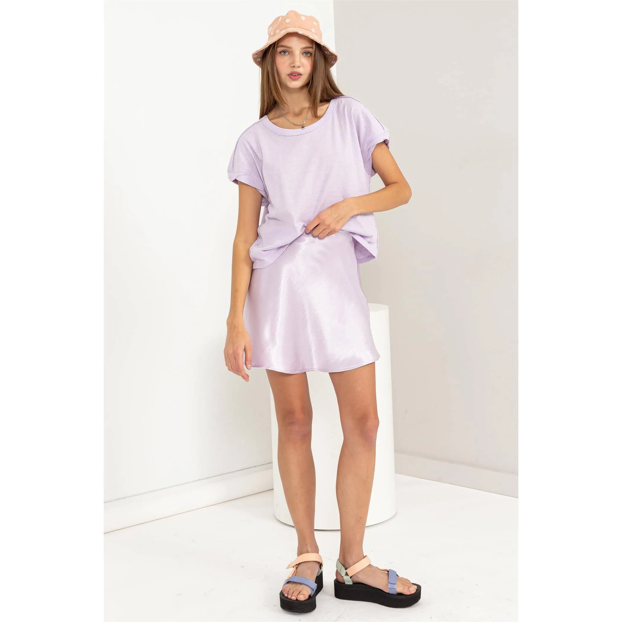 Satin Skater Mini - Lavender