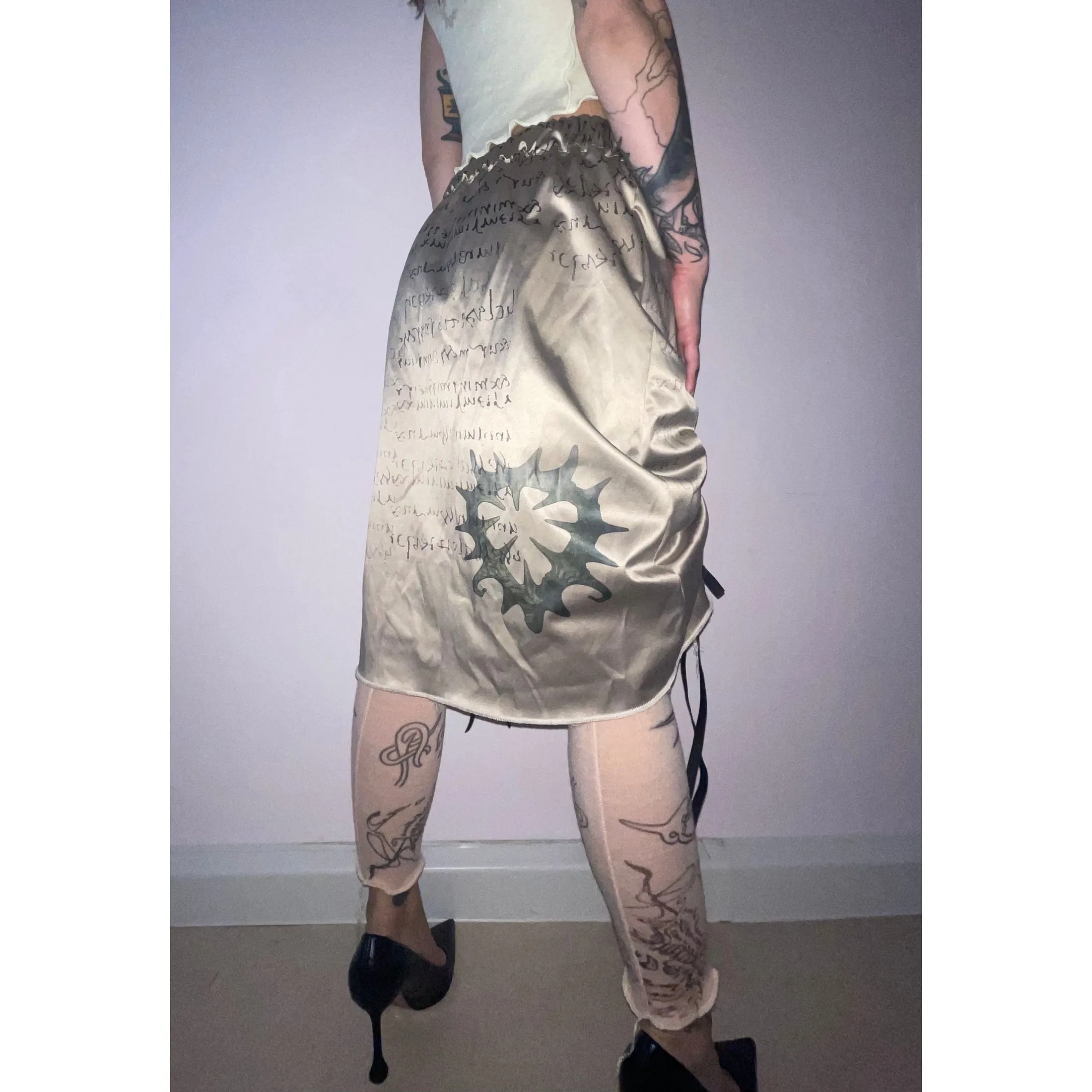 Snake Divine Foam Midi Skirt