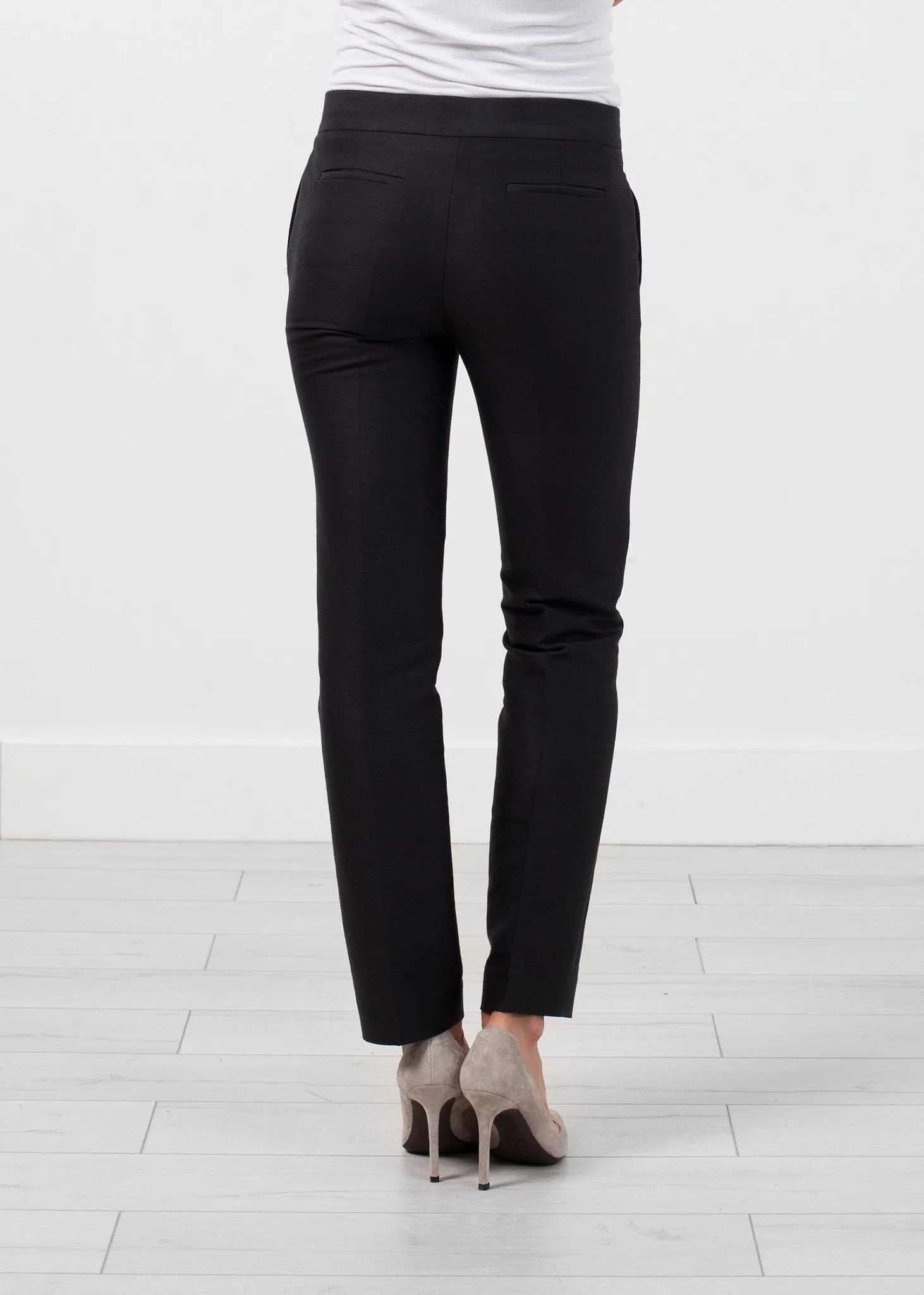 Straight Seam Trouser in Black