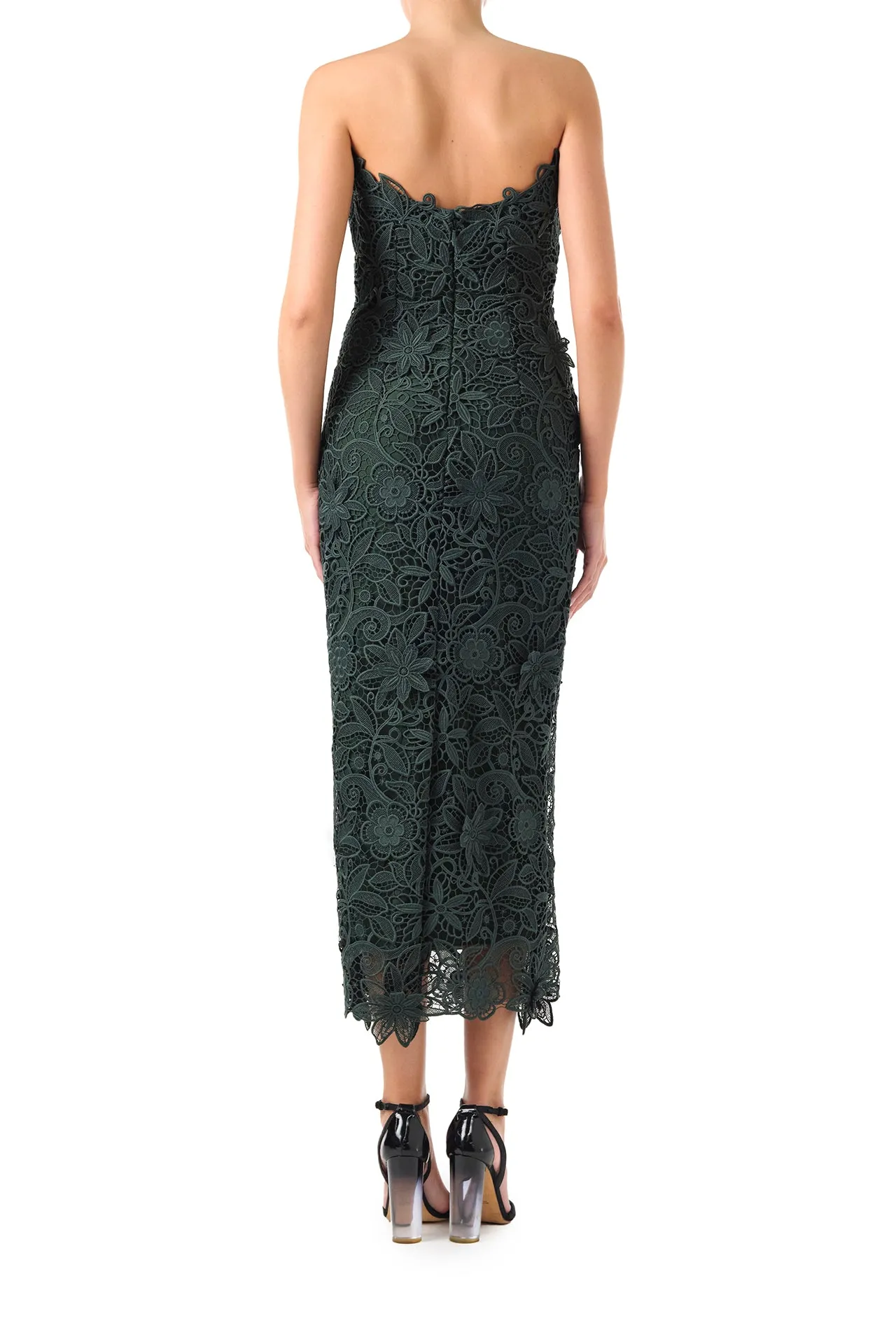 Strapless Lace Sheath Dress