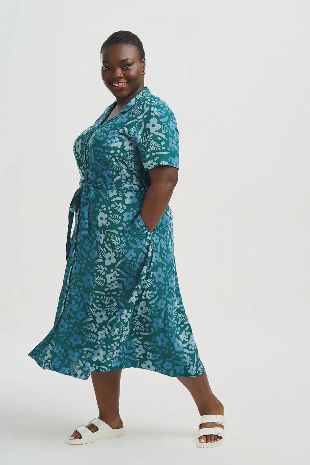 Sugarhill Brighton Fiona Shirt Dress Teal