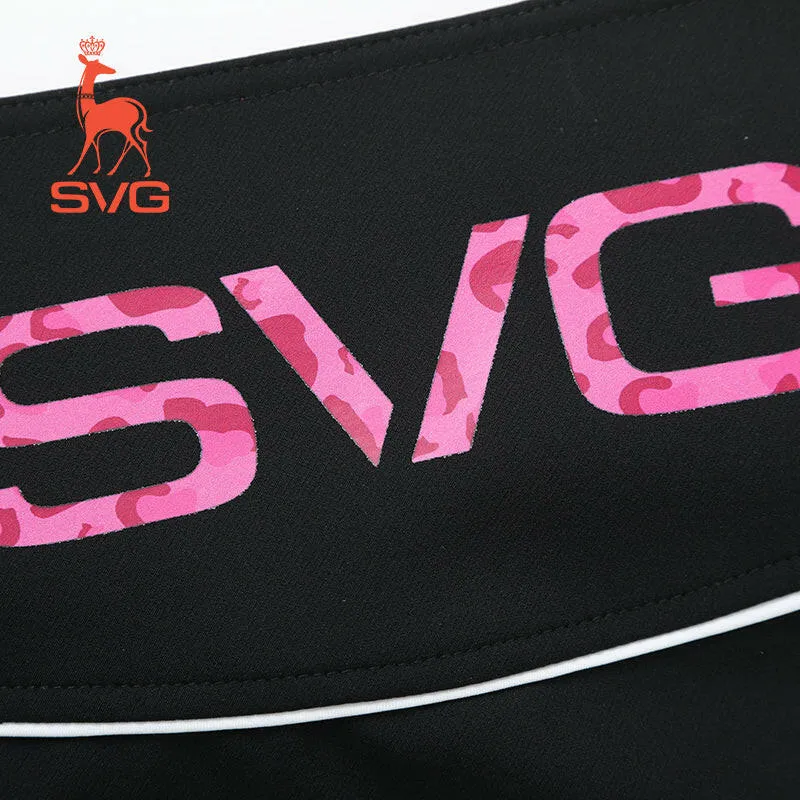 SVG Golf Spring and Summer Black Printed Skirt