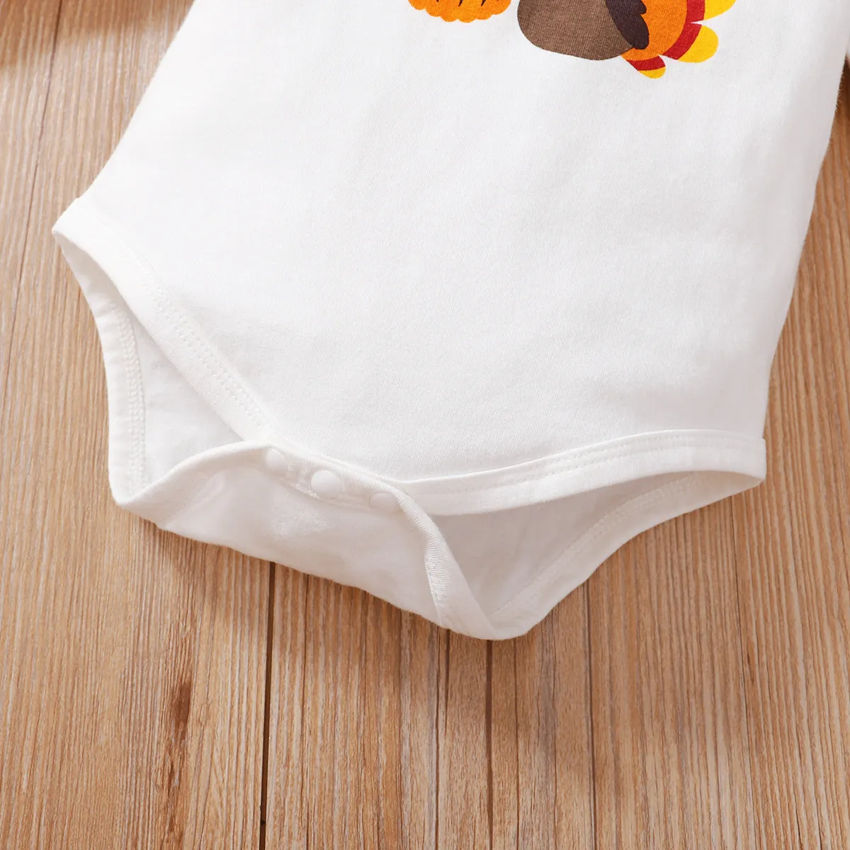 Thanksgiving Baby Romper with Suspender Skirt Outfit