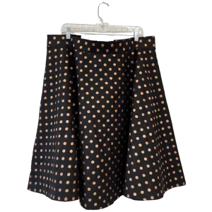 the nahanni full circle skirt w/ black and gold polk-a-dots - 7x (custom sizing)