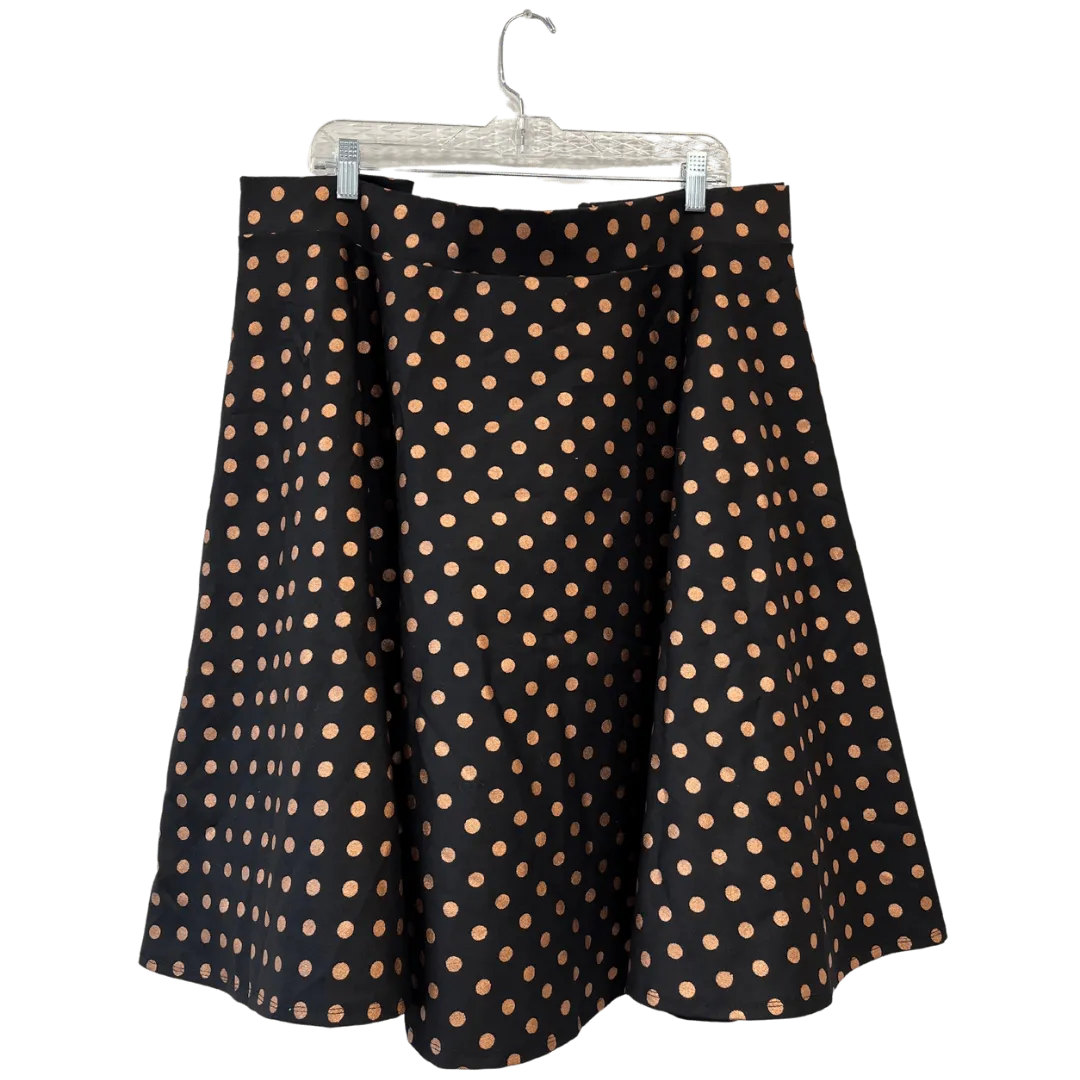 the nahanni full circle skirt w/ black and gold polk-a-dots - 7x (custom sizing)